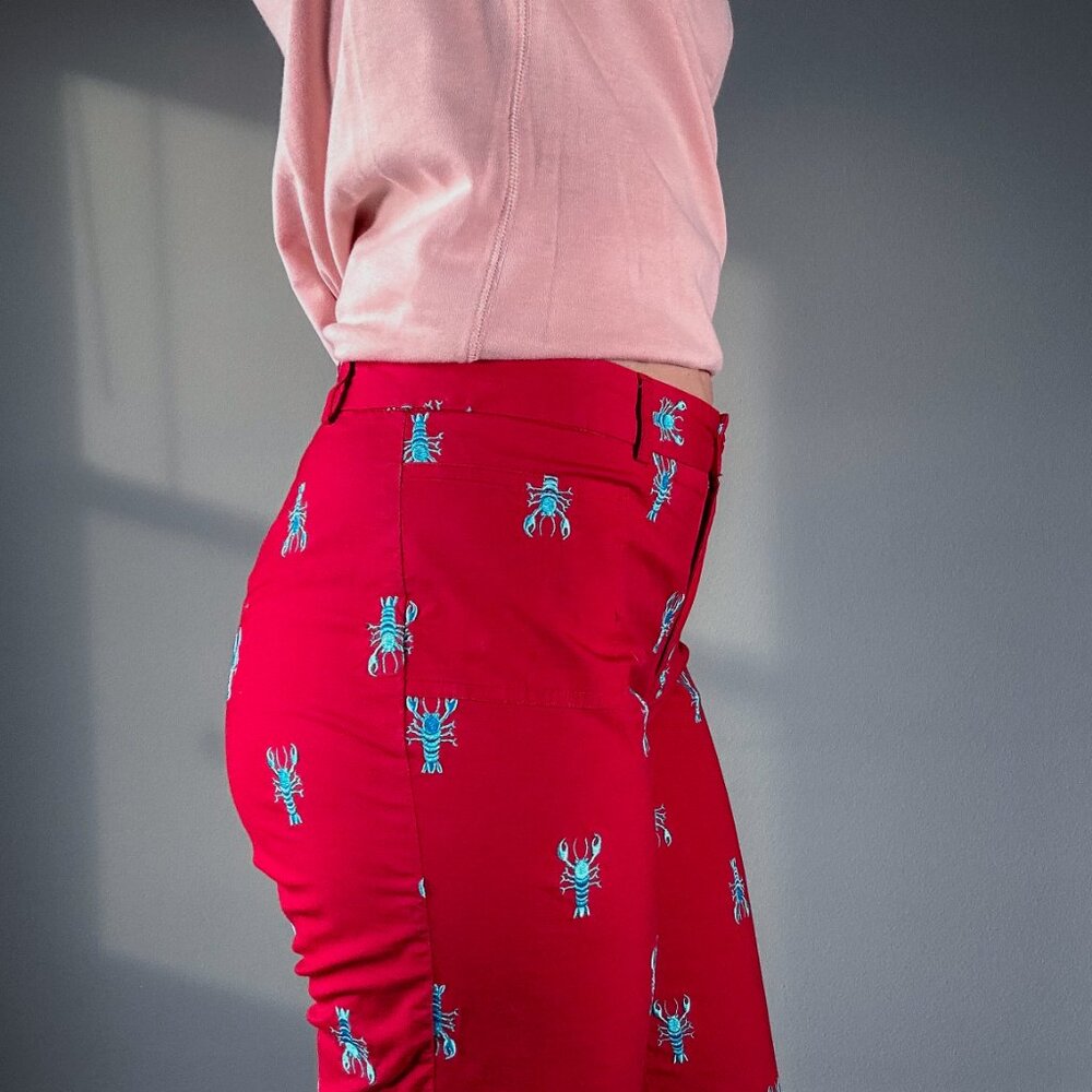 Lilly Pulitzer Lobster Cropped/Ankle Pants Size 4 - Picture 3 of 11